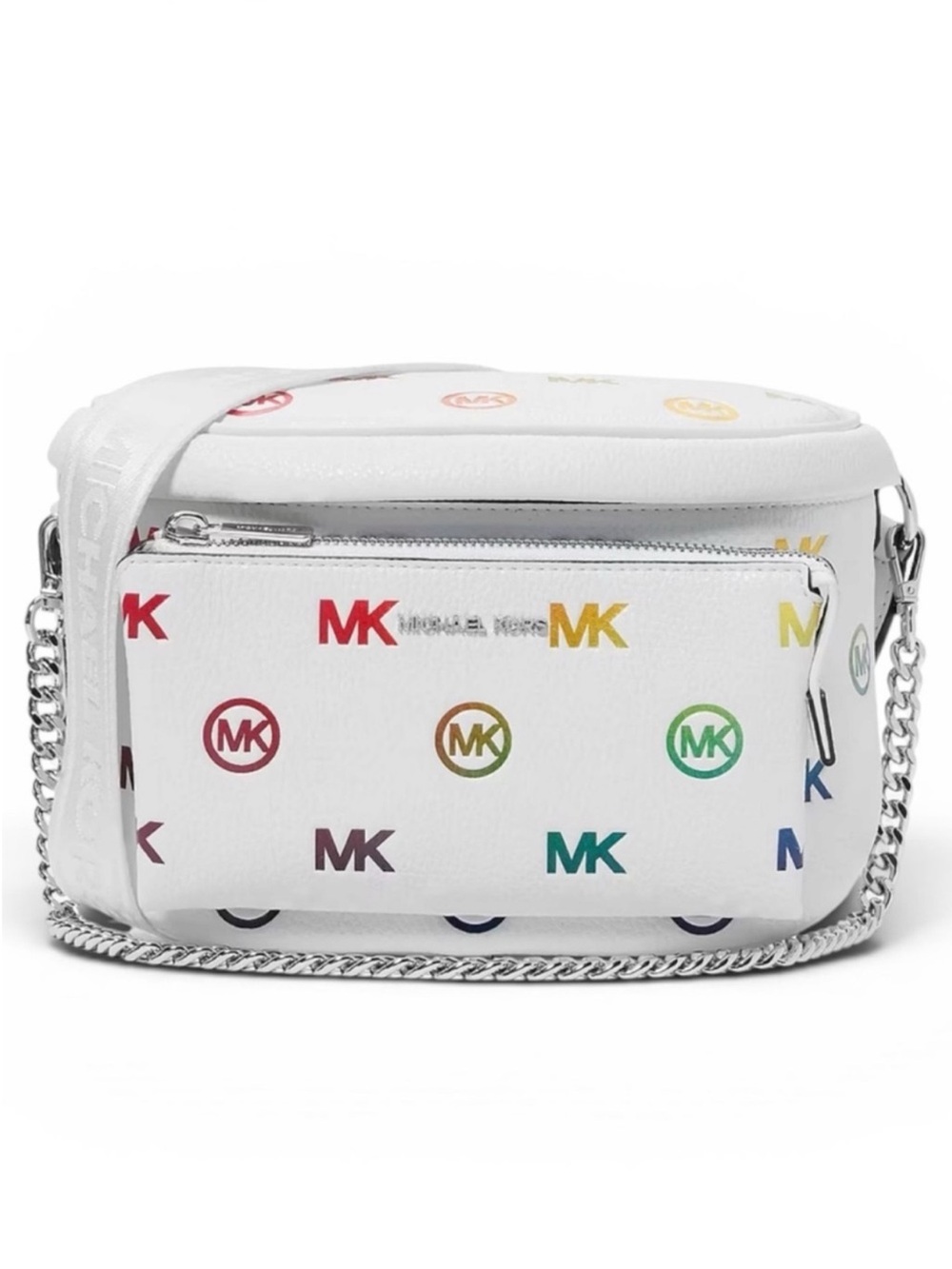 Michael Kors Slater Medium Rainbow Logo Embossed Sling Pack